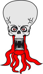 böse hässlich ekelig tentakel monster horror halloween grusel ausserirdischer cool aliens Ufo