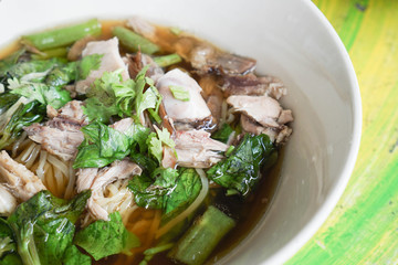 Duck noodle lunch menu, thai noodle