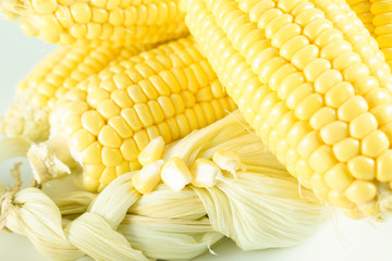 Sweet corn, sweet yellow corn, fresh corn