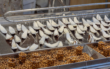 Coconut stand at the fair 