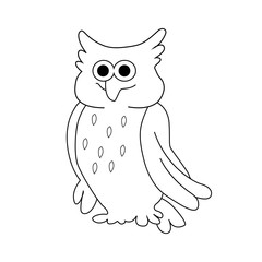 Vector of an owl design on white background, Wild Animals.