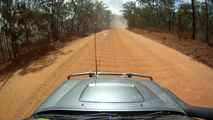 POV 4wd driving in the australian outback. 