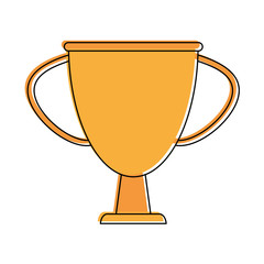 trophy cup icon image vector illustration design 