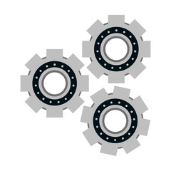 three gears icon image vector illustration design 