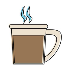 hot cup or mug icon image vector illustration design 