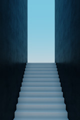 Fototapeta na wymiar Abstract forward stairs