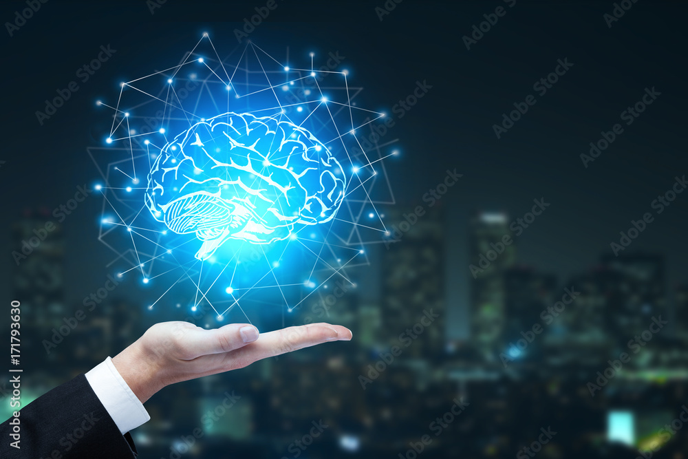 Poster artificial intelligence and innovation concept
