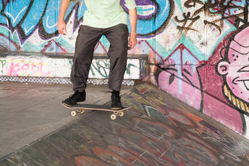 Skateboarder in London under the arches