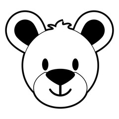 teddy bear icon image vector illustration design  black and white