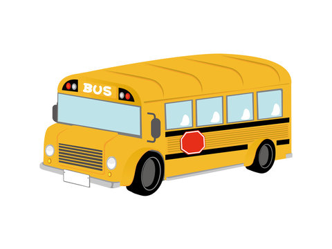 yellow bus illustration