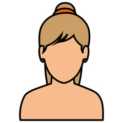 beautiful woman shirtless avatar character