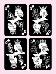 Poker cards Queen set