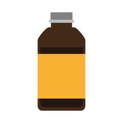 cosmetic bottle tinted glass icon image vector illustration design 