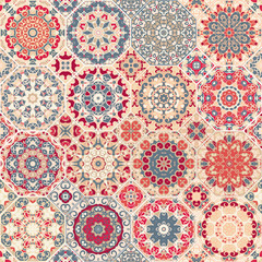 Set of vector seamless arabic patterns. Collection of octagonal and square ornaments. Decorative and design elements for textile, book covers, manufacturing, print, gift wrap.