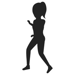 Athlete woman doing exercise