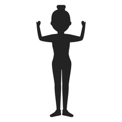 Athlete woman doing exercise