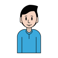 young happy man icon image vector illustration design 