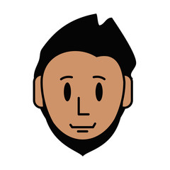 young happy man with beard  icon image vector illustration design 