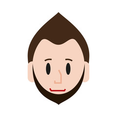 young happy man with beard  icon image vector illustration design 