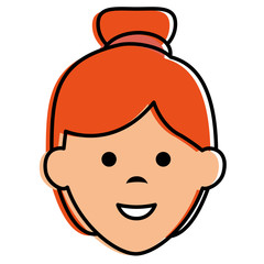 beautiful woman head avatar character