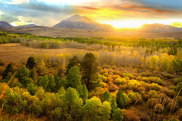 Black mountain landscape in Sierra Nevada mountains