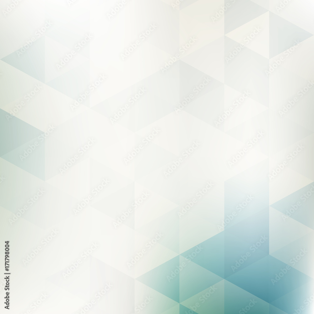 Poster Abstract pale geometric pattern with triangles. Vector