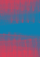 Abstract pattern with red thin lines on cerulean background. Vector graphics