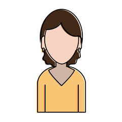 woman avatar portrait icon image vector illustration design 