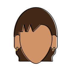 woman avatar head icon image vector illustration design 