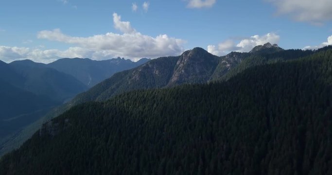 Grouse Mountain and surrounding peaks, Vancouver, BC