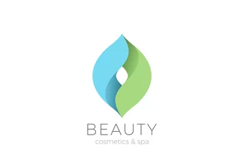 Keuken spatwand met foto Beauty SPA Cosmetics Logo vector. Natural Eco Organic icon © Sentavio