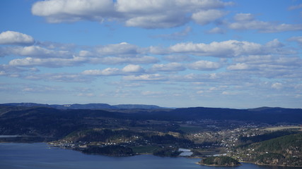 Drammen fjord and city Drammen