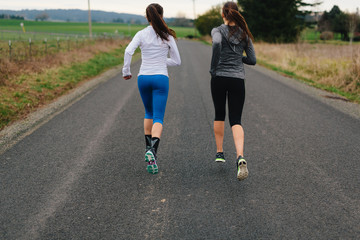 Fototapeta premium Running Women Jogging in Country
