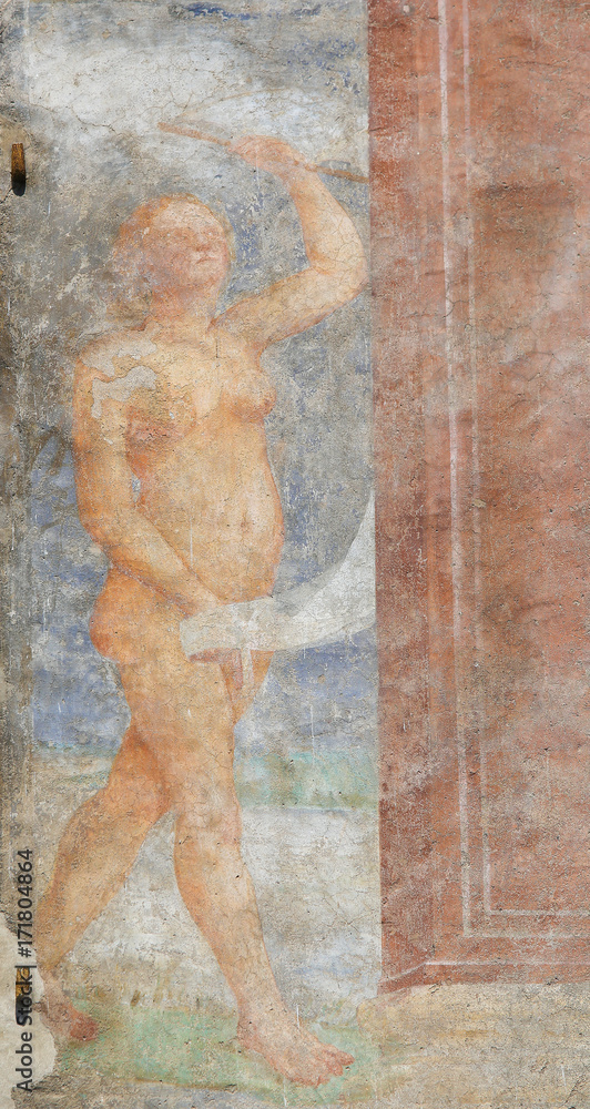 Wall mural Frescoes on the Case Cazuffi-Rella in Trento