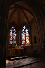 Fototapeta na wymiar Vitraux de la cathédrale cathédrale Saint-Tugdual, de, Tréguier