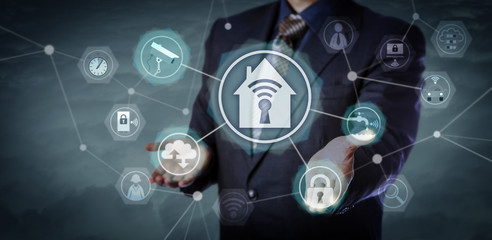 Manager Activating Security And Home Automation