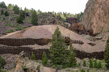 Mining Remains on a Hillside in the Colorado Rockies