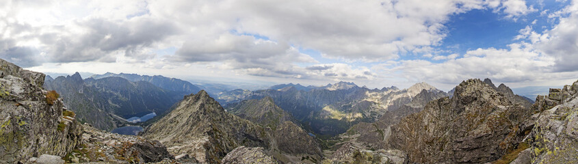 Panoramic view on high Tatra Mountains, Slovakia, Europe
