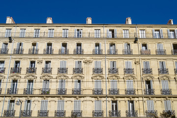 Fototapeta na wymiar Haussmann Apartment Building Marseille