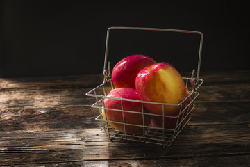 Basket of apples.