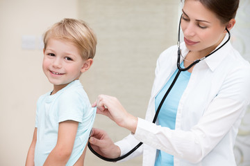 Little boy at the doctor