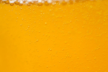 Bubbles water drops on orange background