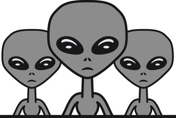 3 crew freunde team horror halloween grusel ausserirdischer grey cool aliens Ufo blau untertasse