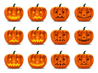 Set pumpkins for Halloween