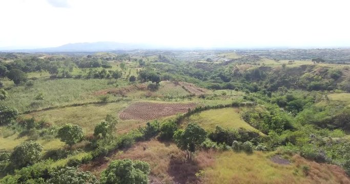 Haiti Hinche Farmland Aerial Flyover