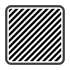 square emblem striped in monochrome silhouette vector illustration