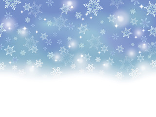 雪の背景　青