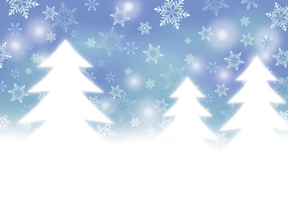 雪の背景　青