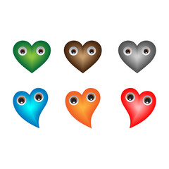 Fun cute cartoon character heart