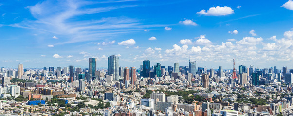 東京都市風景　パノラマ